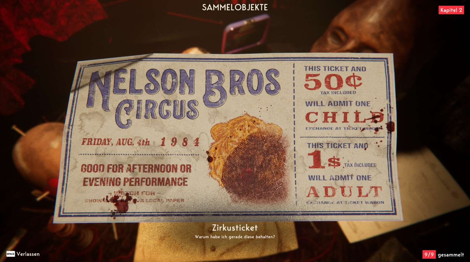 In Game Look Circus Ticket