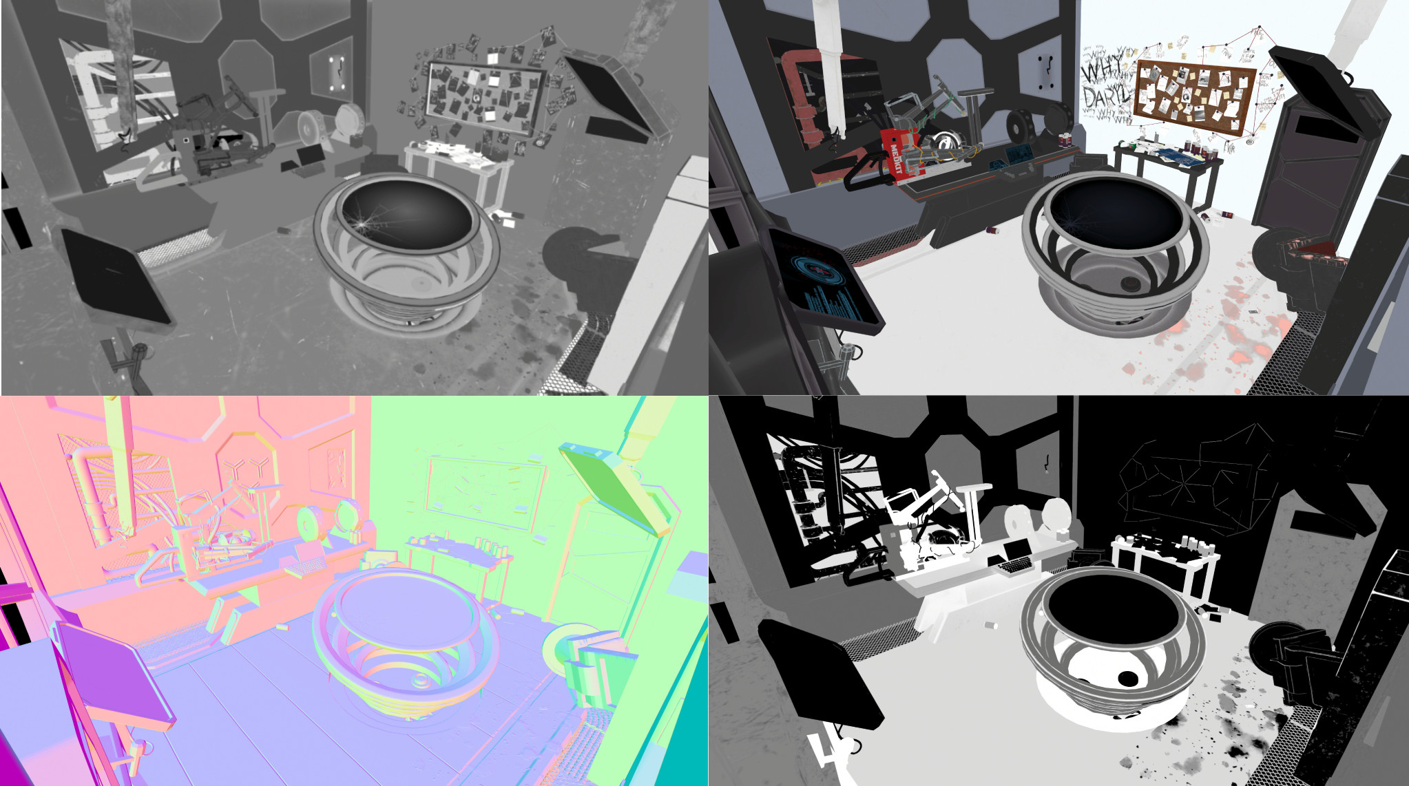 Roughness/BaseColour/Normal/Metallic