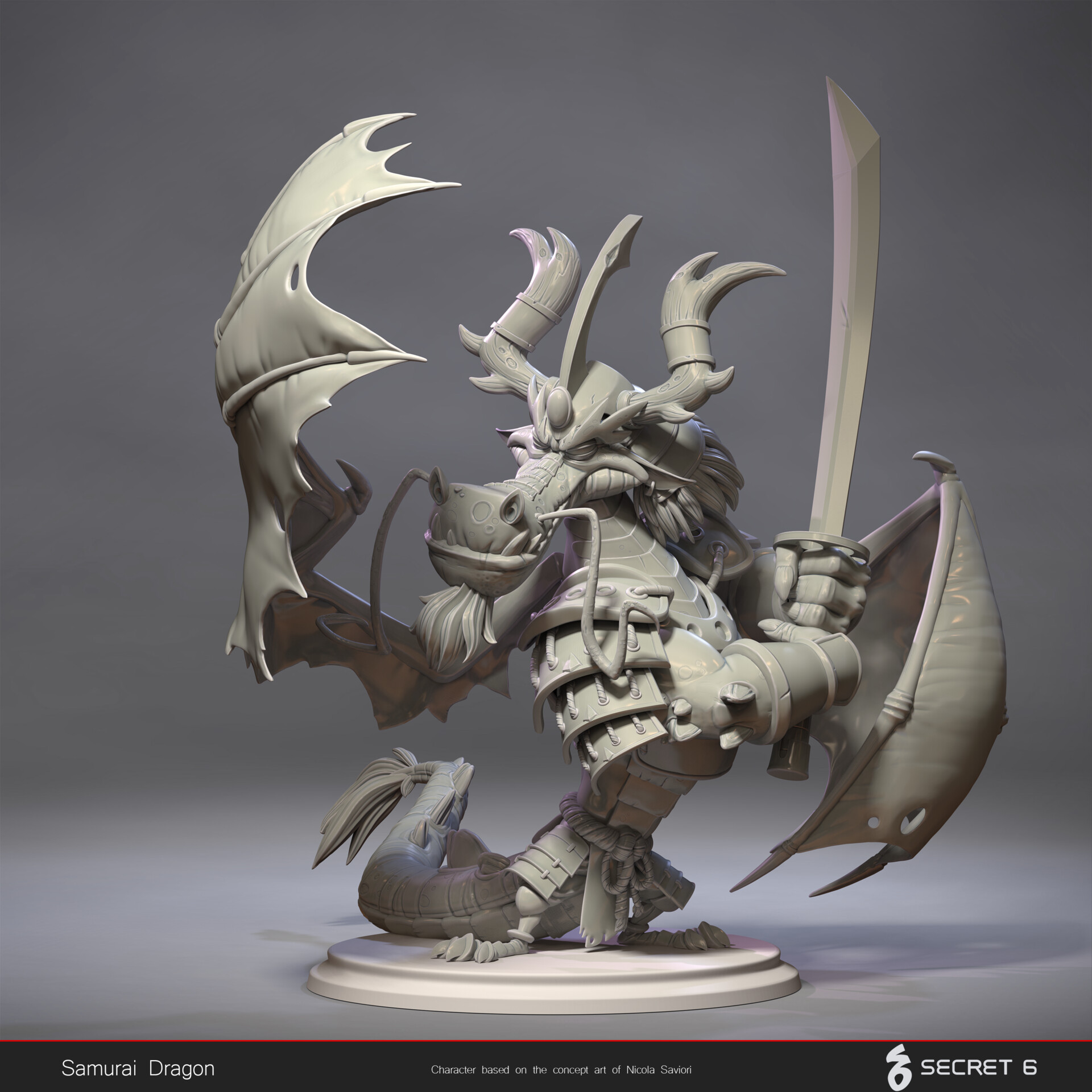 ArtStation - Samurai Dragon