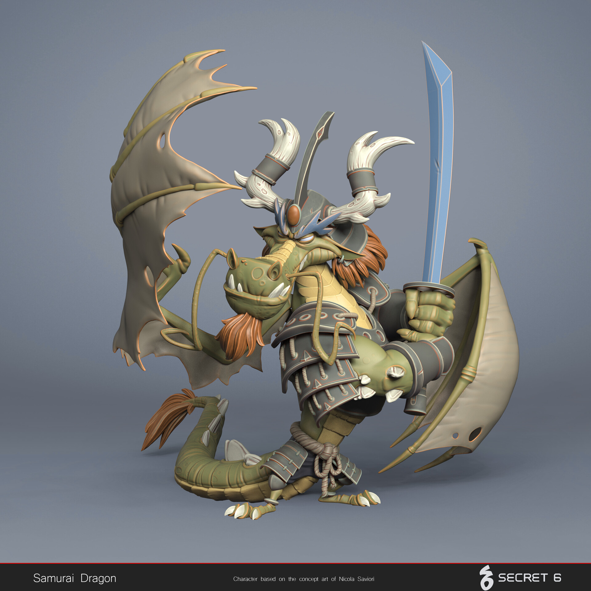 ArtStation - Samurai Dragon