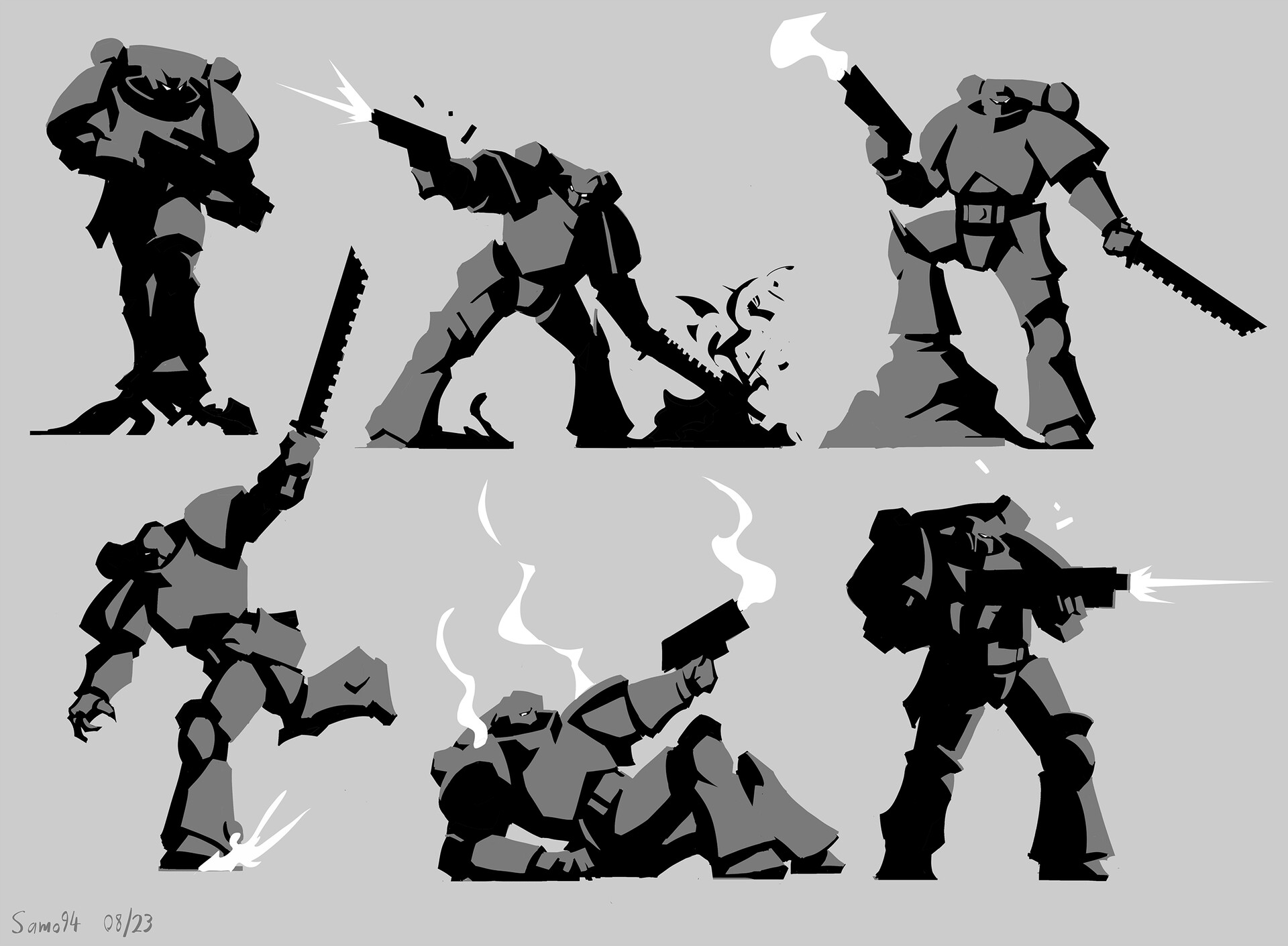 ArtStation - More Space marine poses!