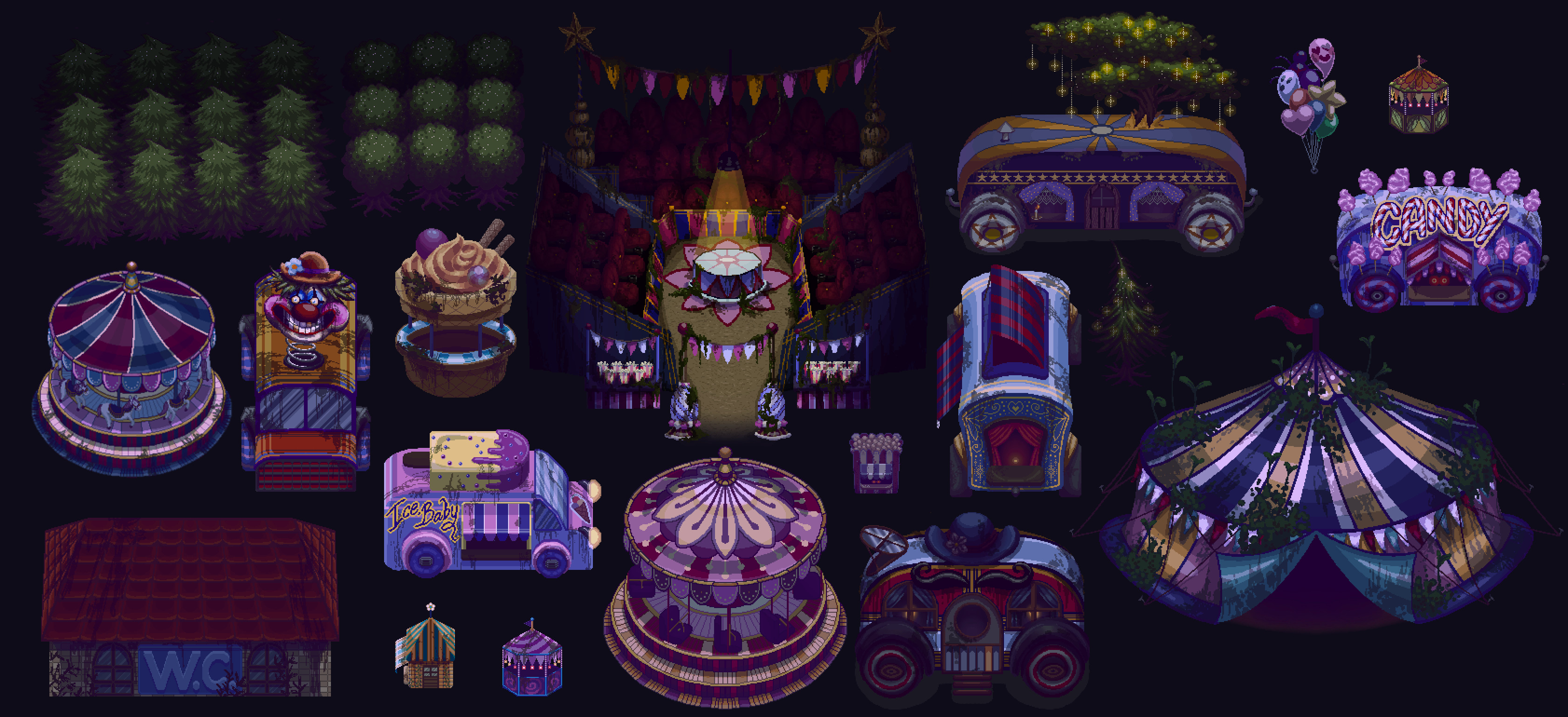 Some of my favorite assets i got to do during this game project.