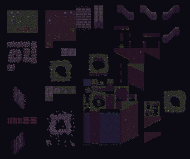 The tilemap that i made for the game. It was such a fun task!