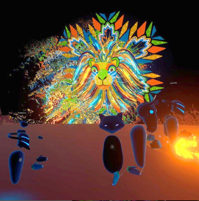 Tribal Lion at VR Burn Show Dec 2020