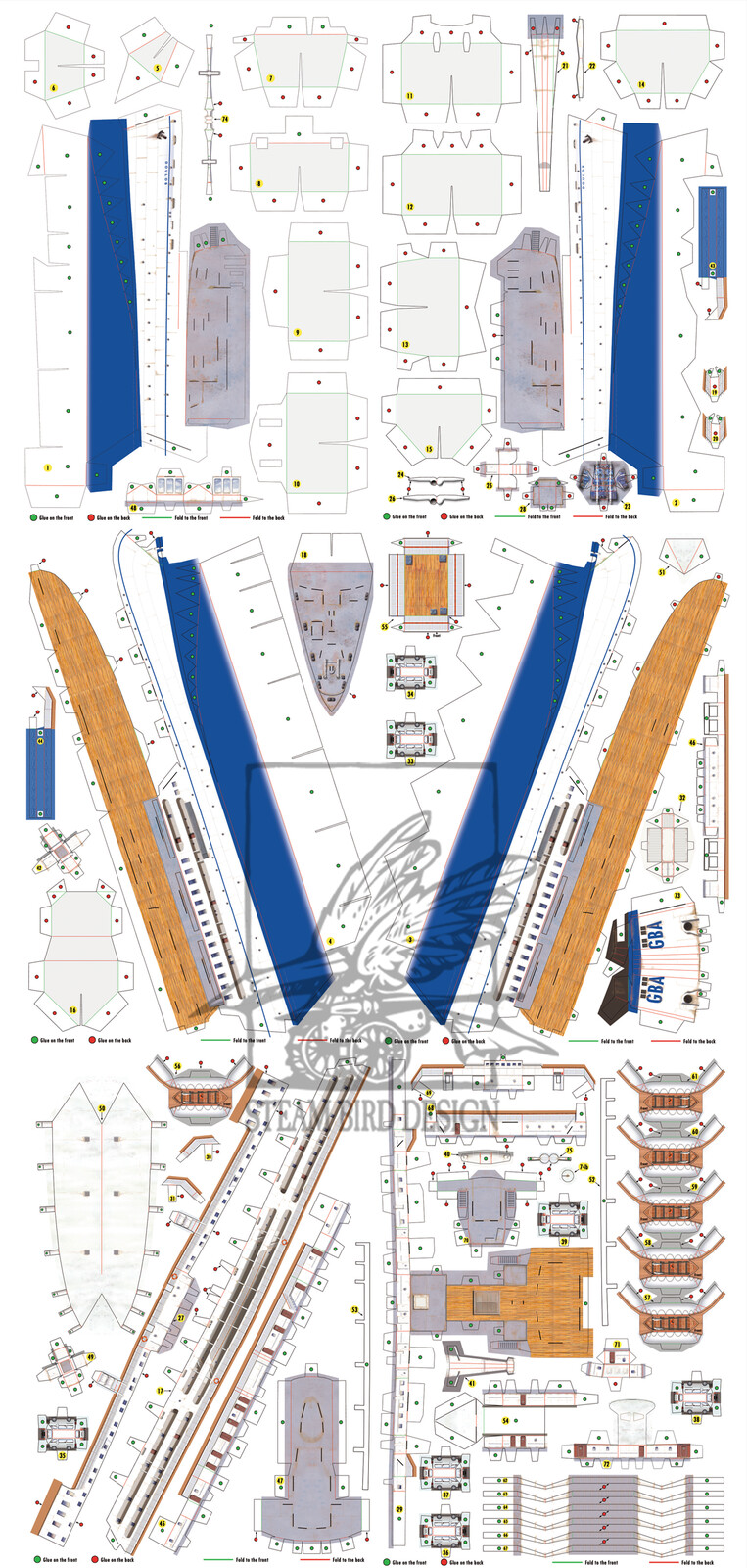 Cut and Assembly Model of the "Doulos" ship of Operation Mobilization.