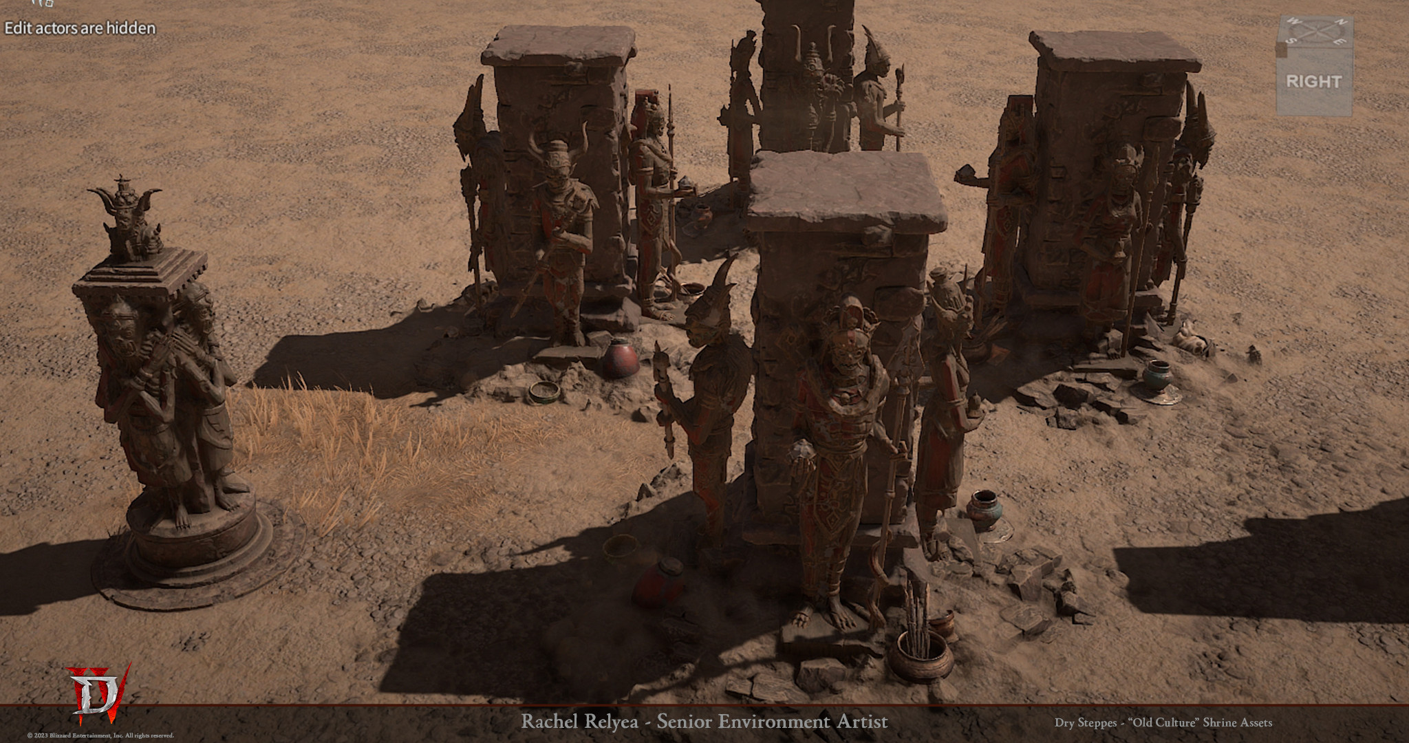 four sided statues allow for variation based on rotation