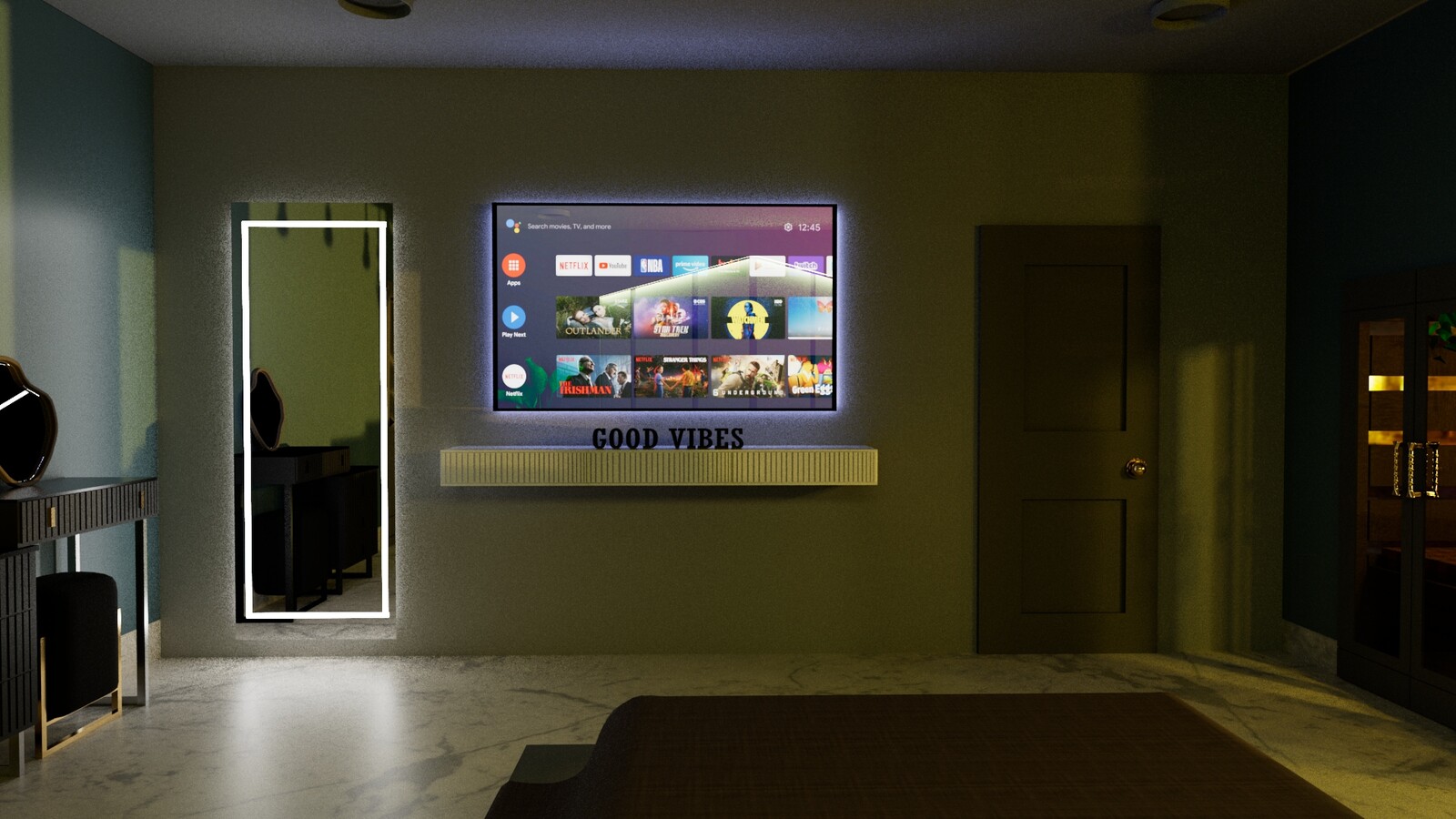 ROOM WITH LIGHTS OFF