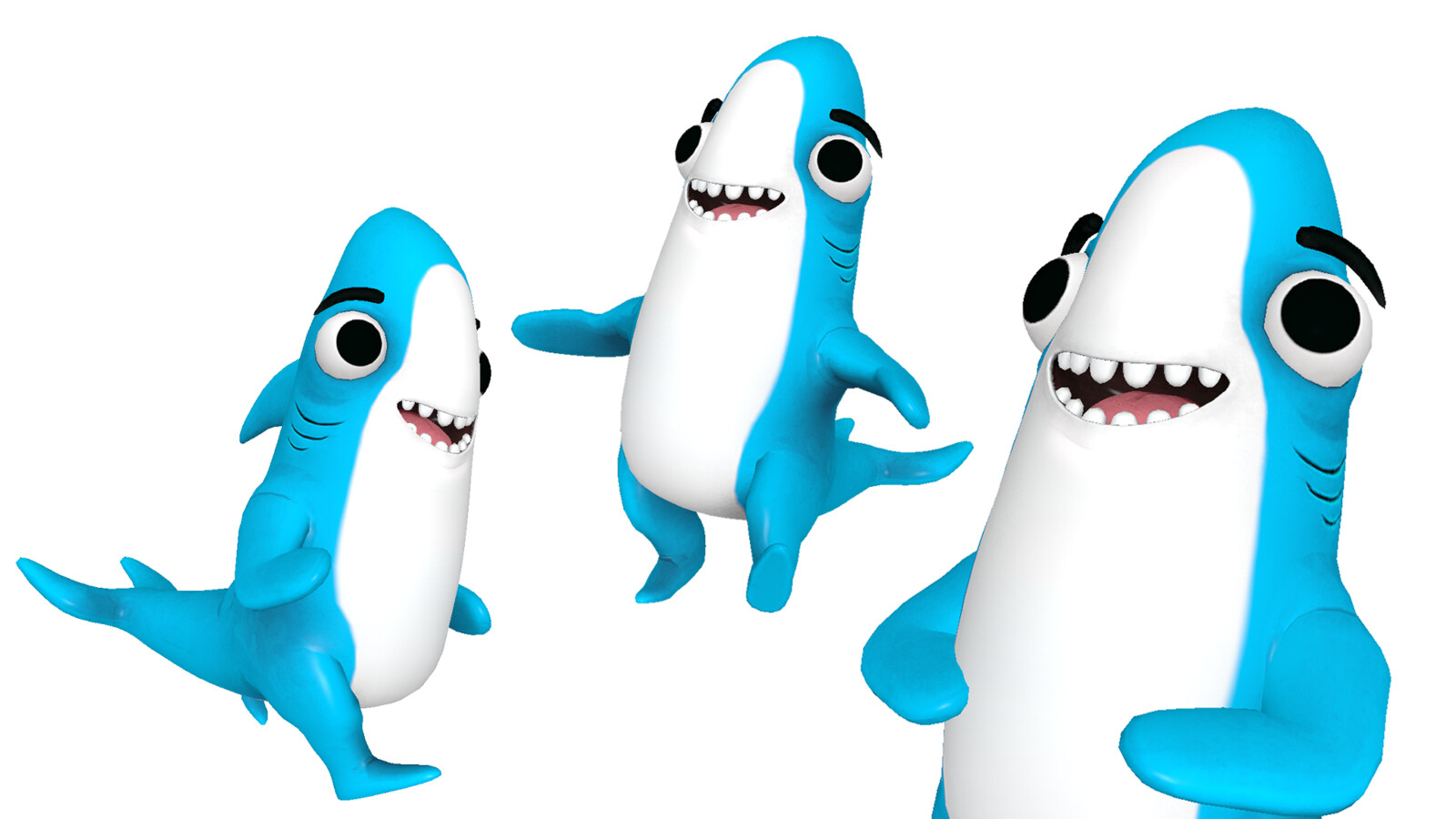 Sharky was the second character made for this project, he was much more ambitious than the previous character and I learned so much during the production and continued support of this model.
