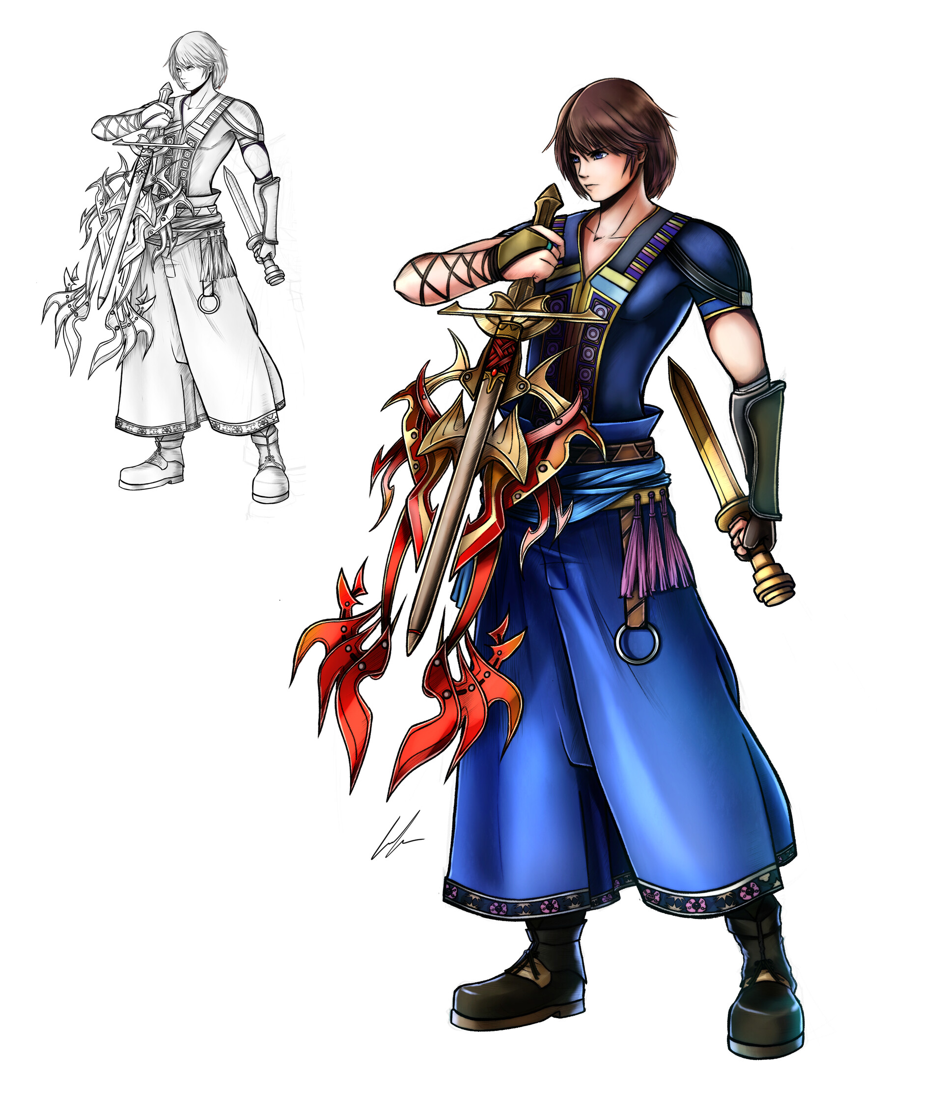 ArtStation - Dissidia Fanart - Noel Kreiss from Final Fantasy XIII-2