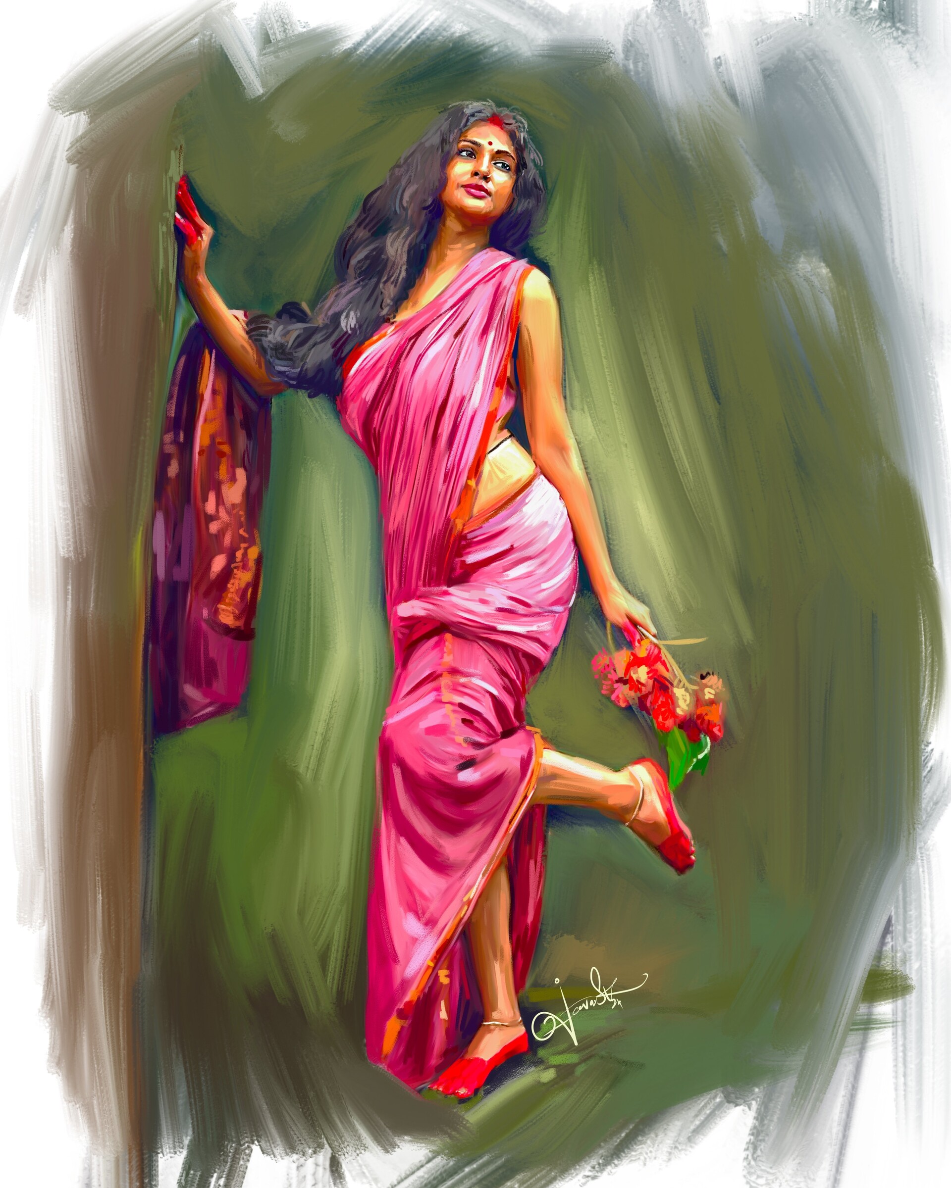 Painting images of girl discount