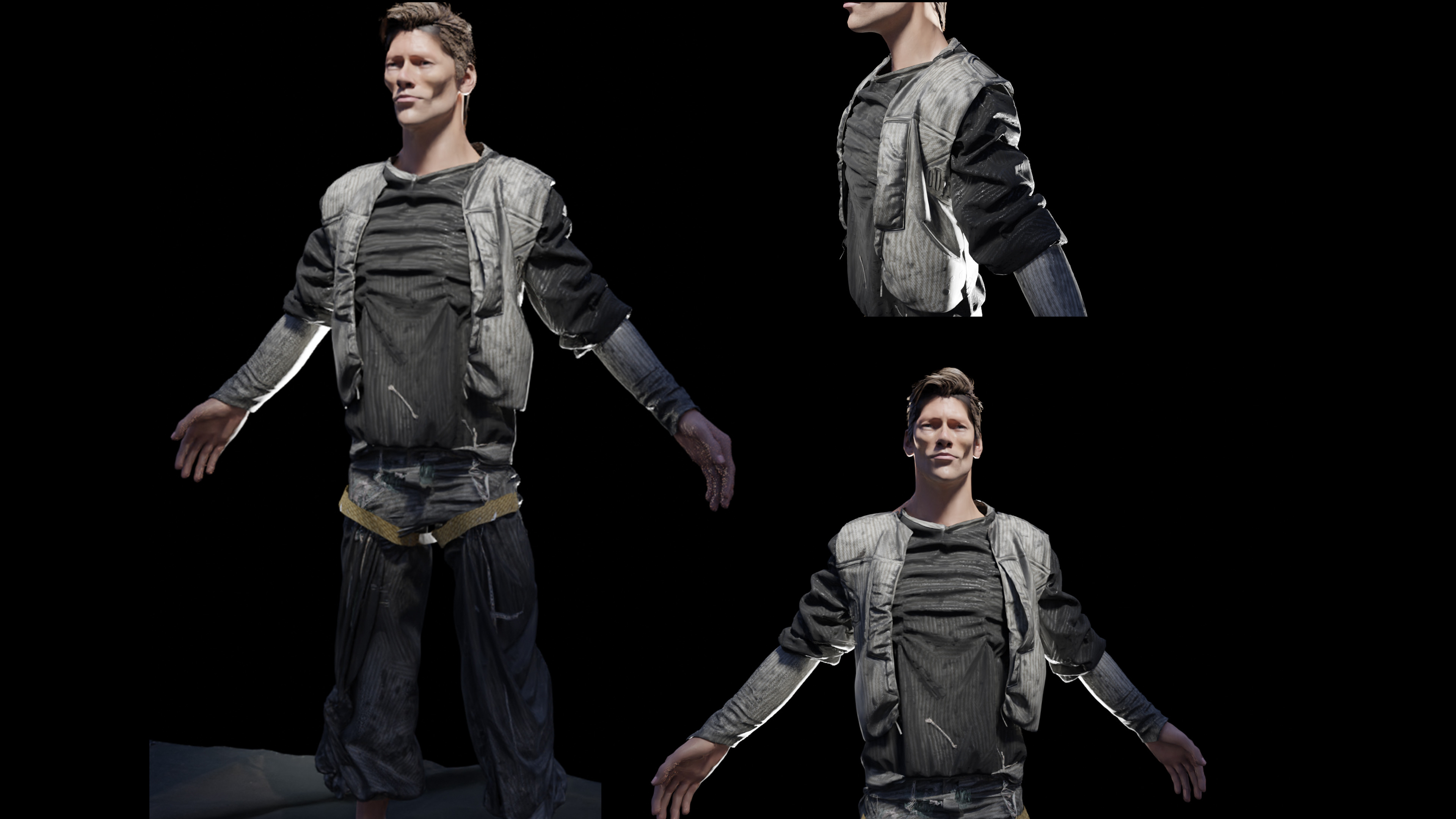 Workflow experiments with character creator, marvelous designer and blender