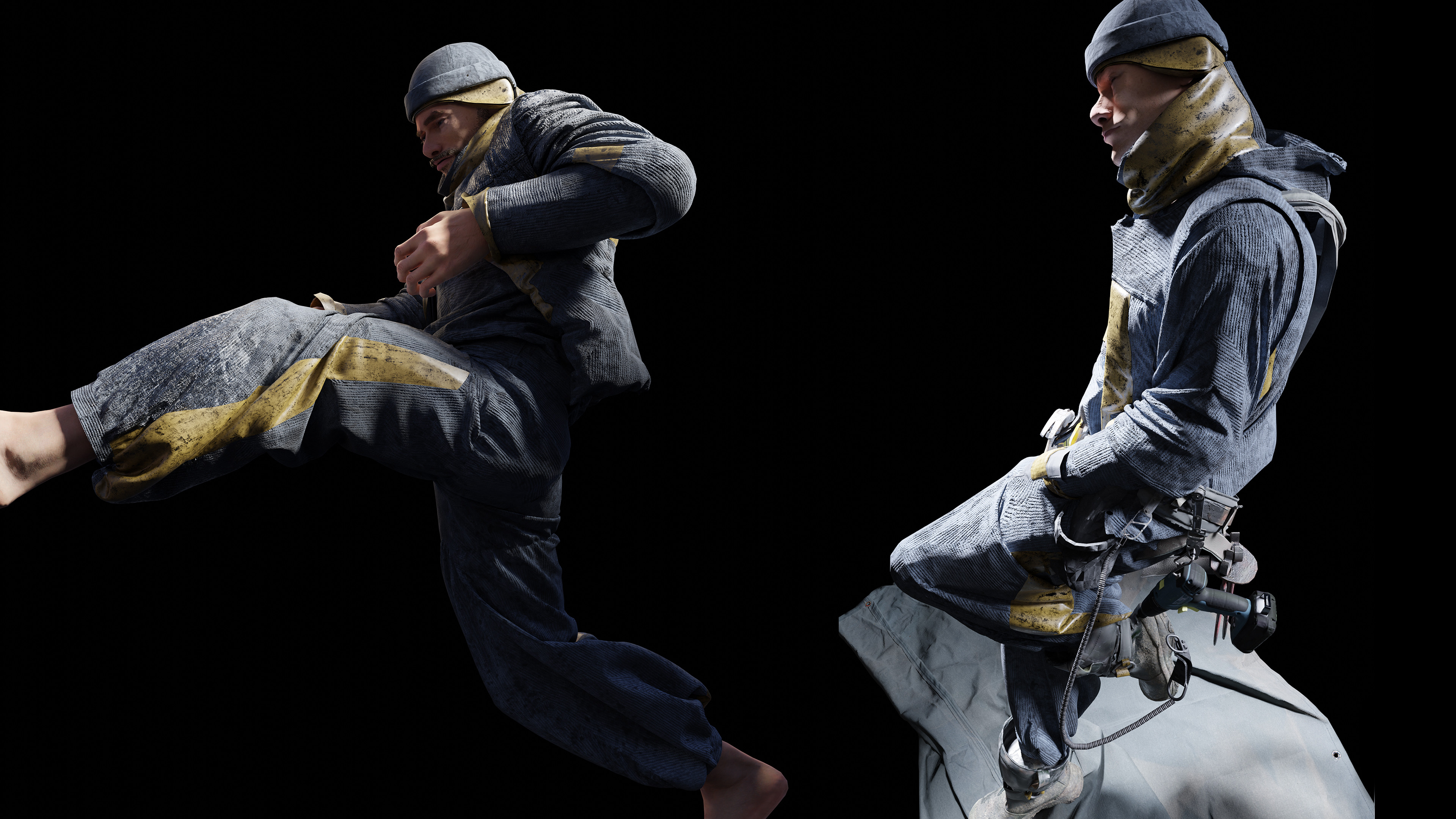 Workflow experiments with character creator, marvelous designer and blender