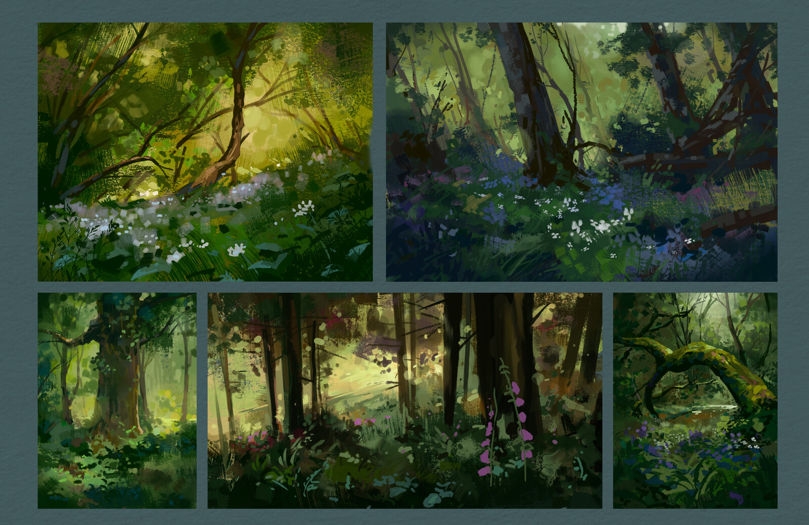 Studies that I draw before starting the main piece