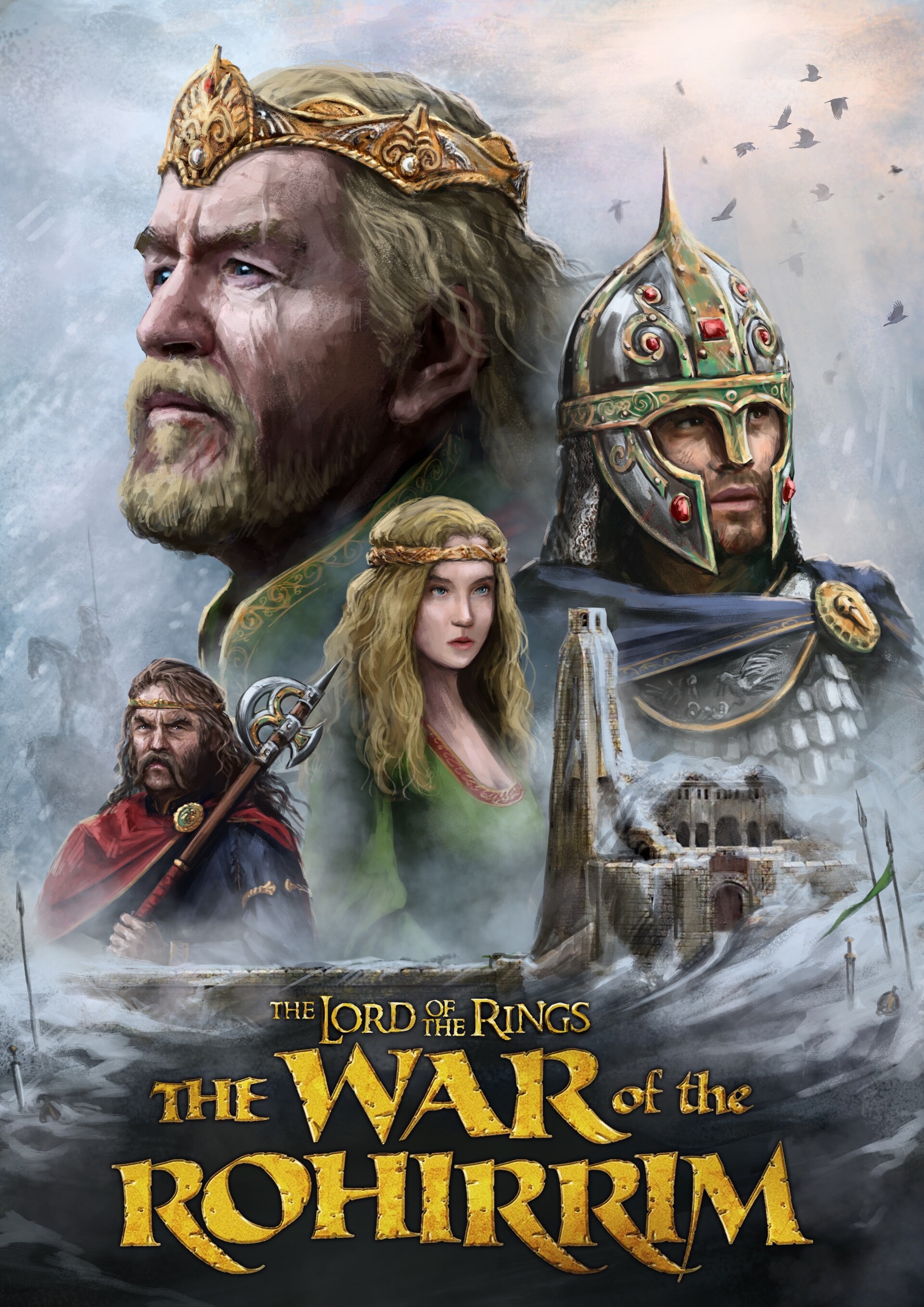 ArtStation - War of the Rohirrim fan poster, image size:1920x2715