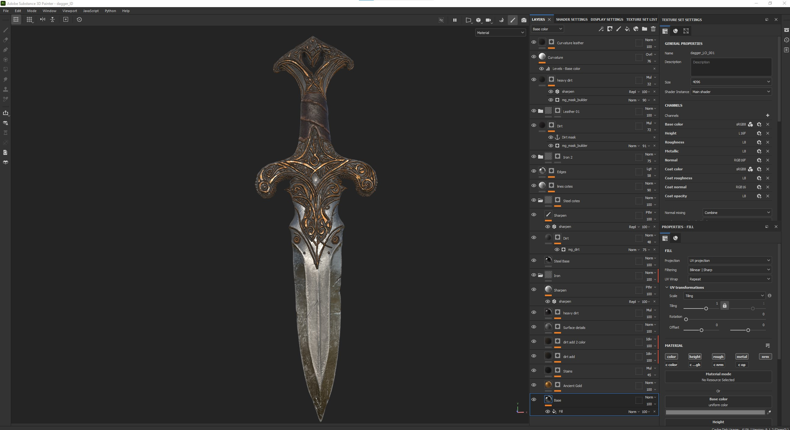 Substance Painter texturing