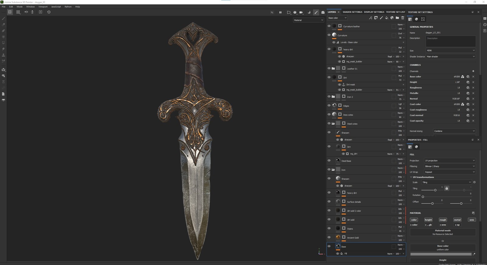 Substance Painter texturing