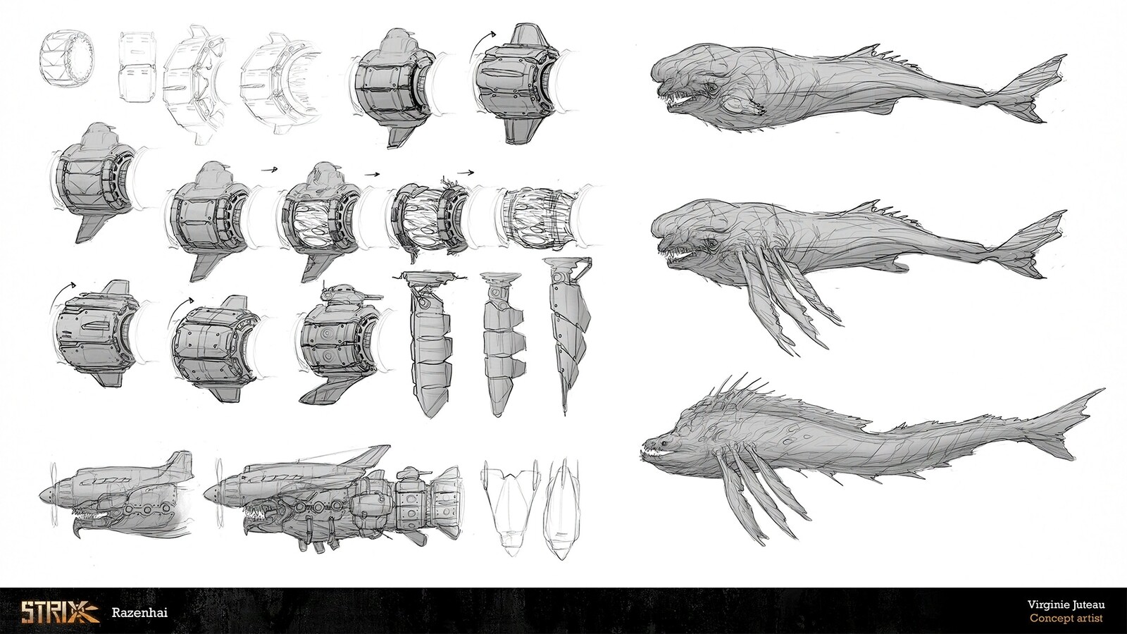 One of the most challenging parts was creating a credible mechanism for the armor covering the best. They needed to be able to rotate and protect at the same time.