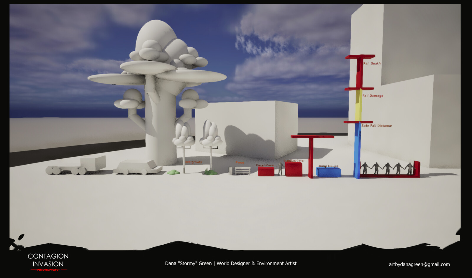 My POI blockout library of simple kitbashed shapes and metrics for consistent designs