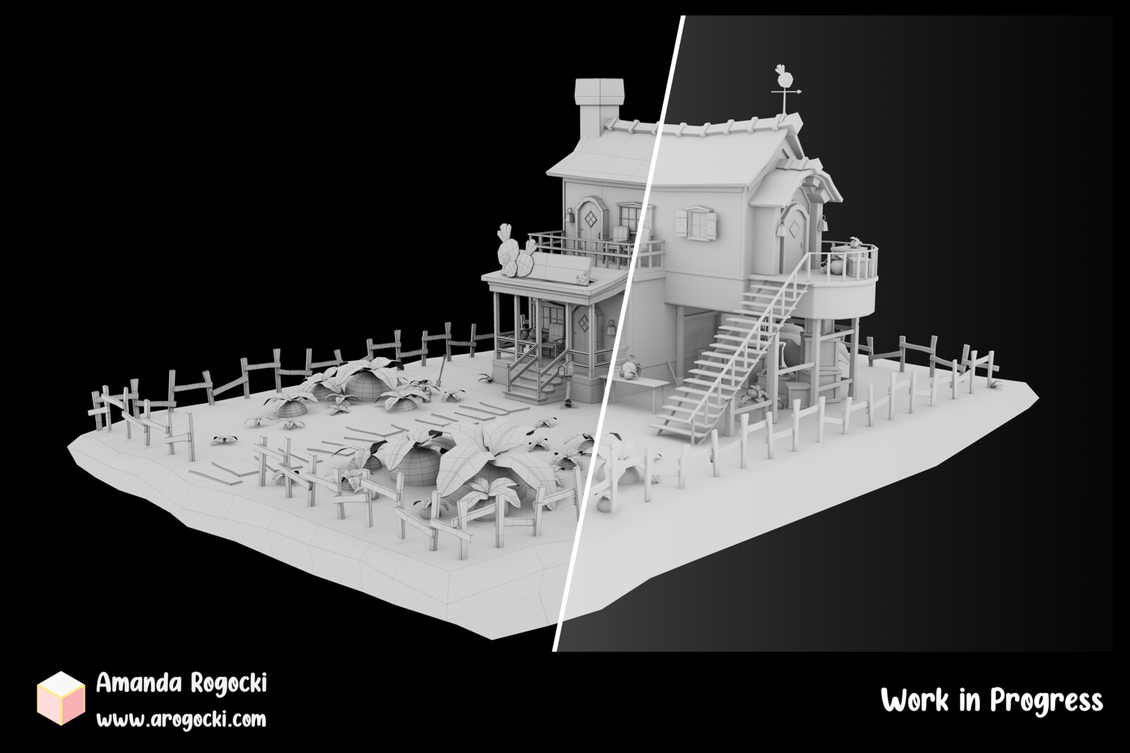 Main view AO + Wire-frame 