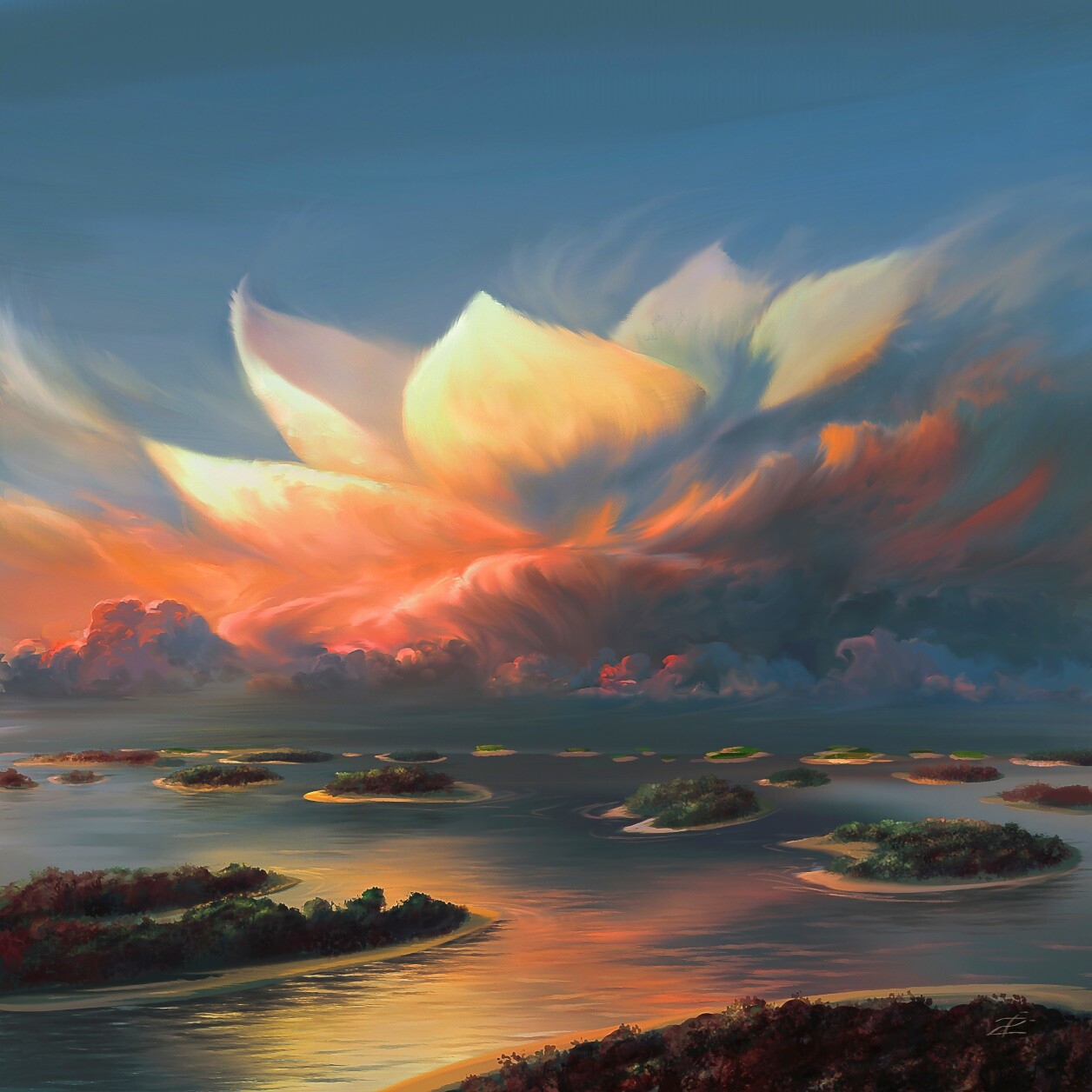 Skyscape with Lotus