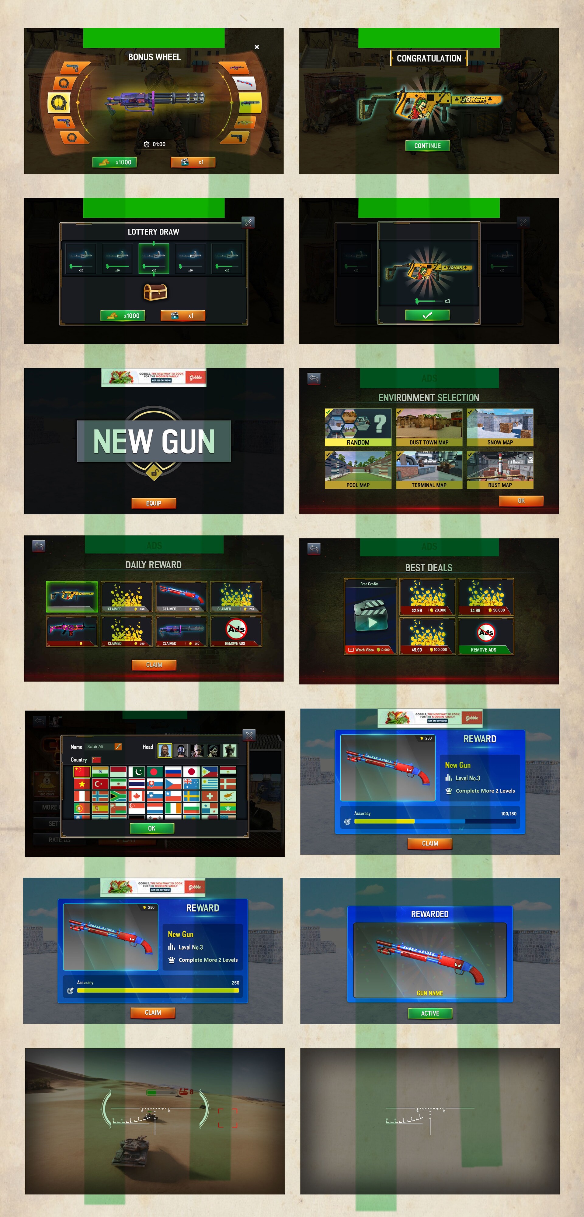 ArtStation - FPS game ui