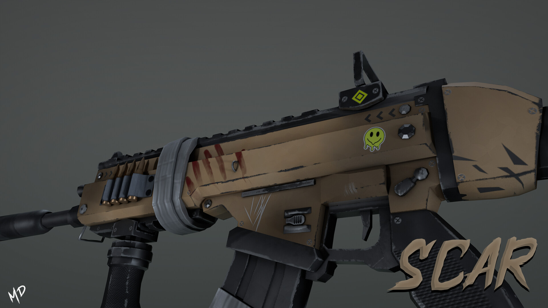 Mathéo dts - Stylized Assault Rifle - Scar