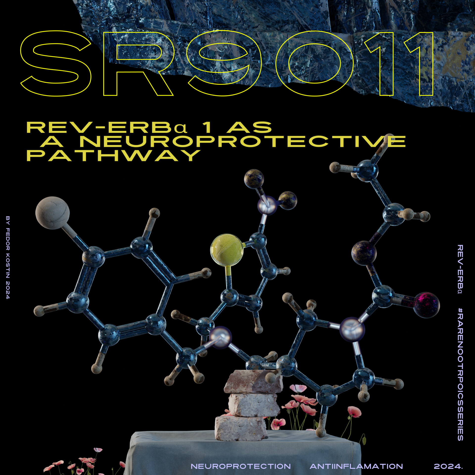ArtStation - SR9011 molecule (+blend scene file)