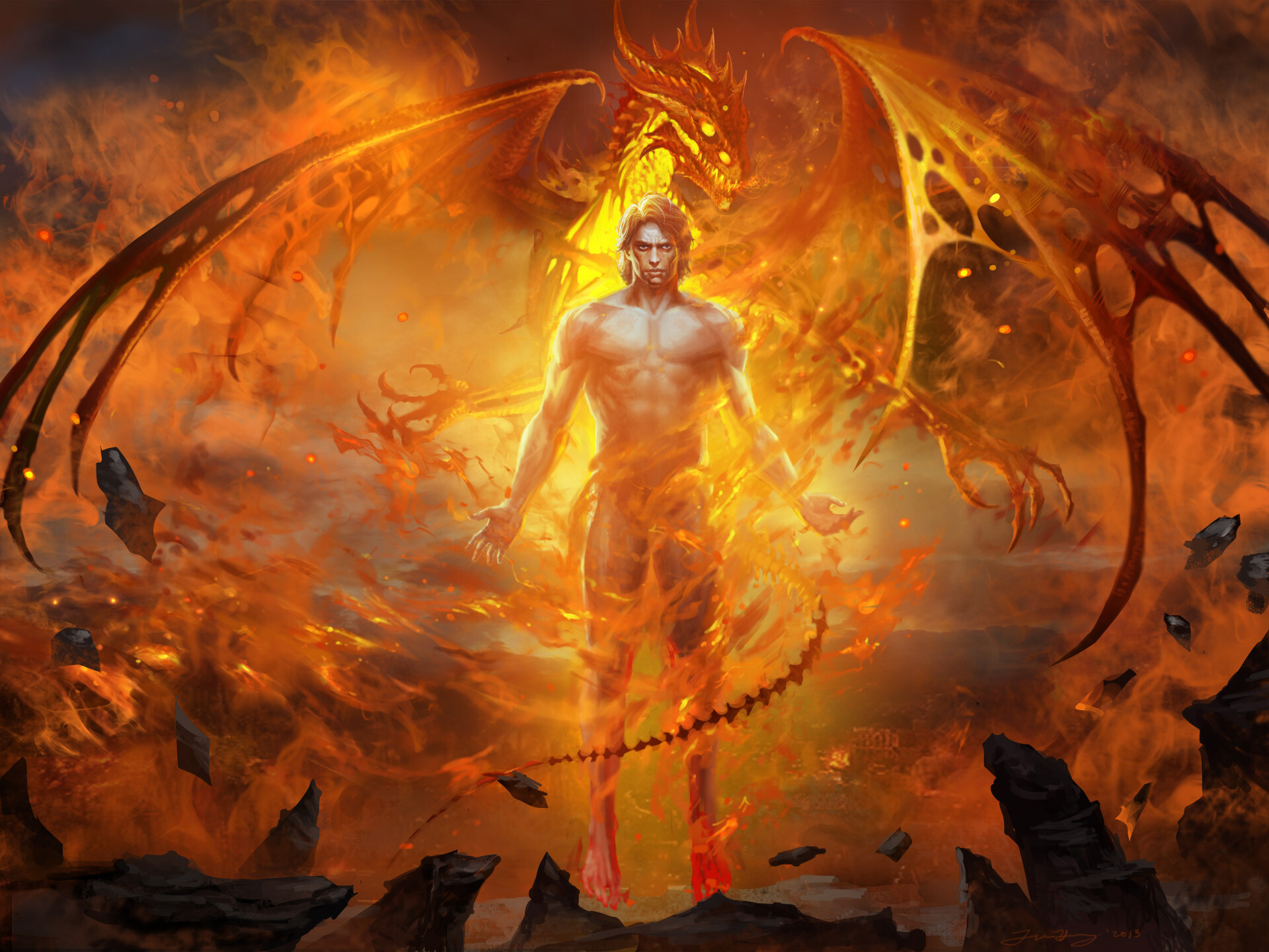 Man s fire. Ифрит демон огня. Ифрит боги огня. Демон Ифрит. Огненный человек