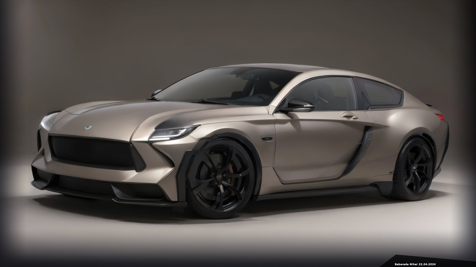 Cyberpunk sports car