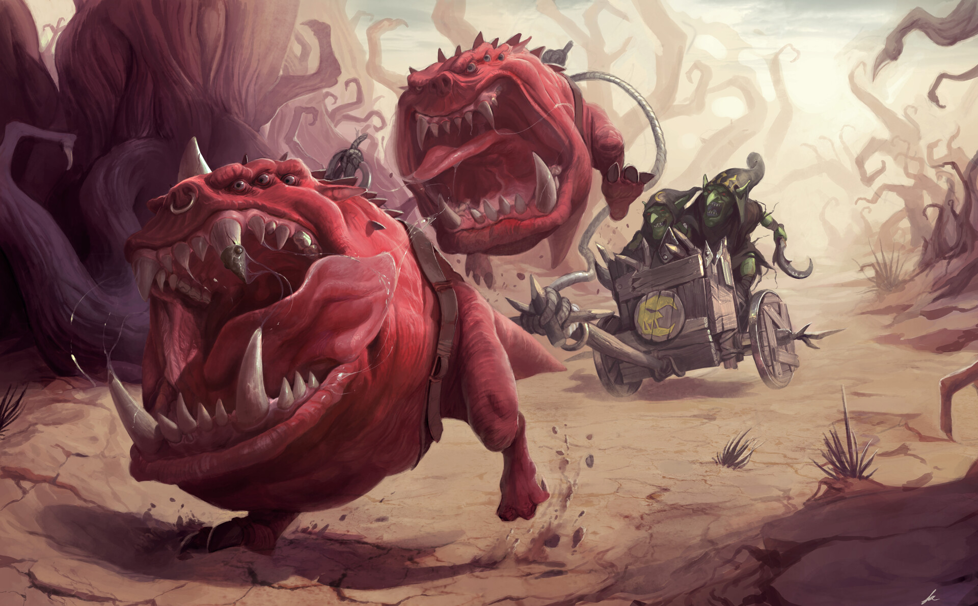 Squig Chariot by Stephen Mabee : r/ImaginaryBeasts