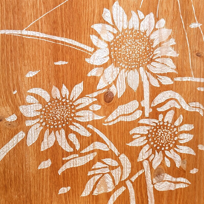 Sunflowers Blowing Through The Wind