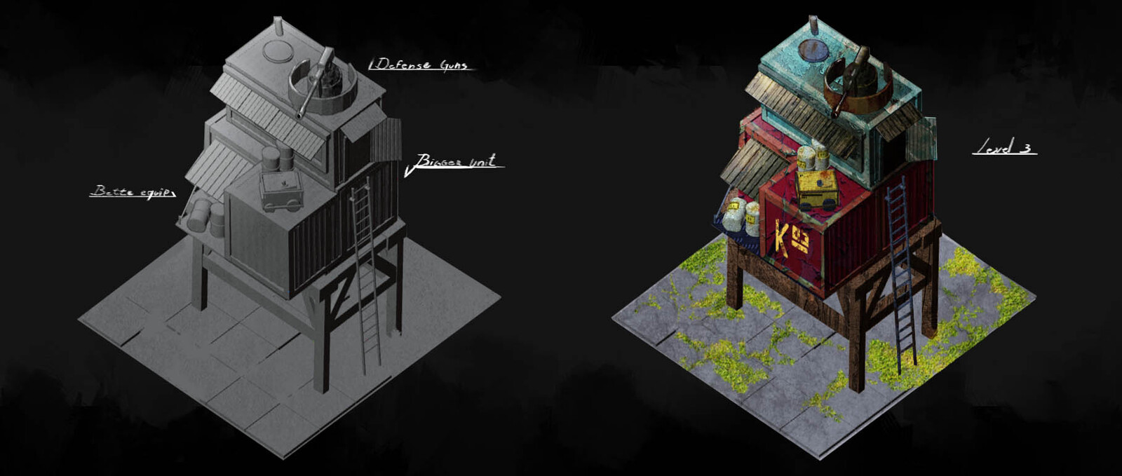 LV 3 HOME
3D model to 2D painted + textures