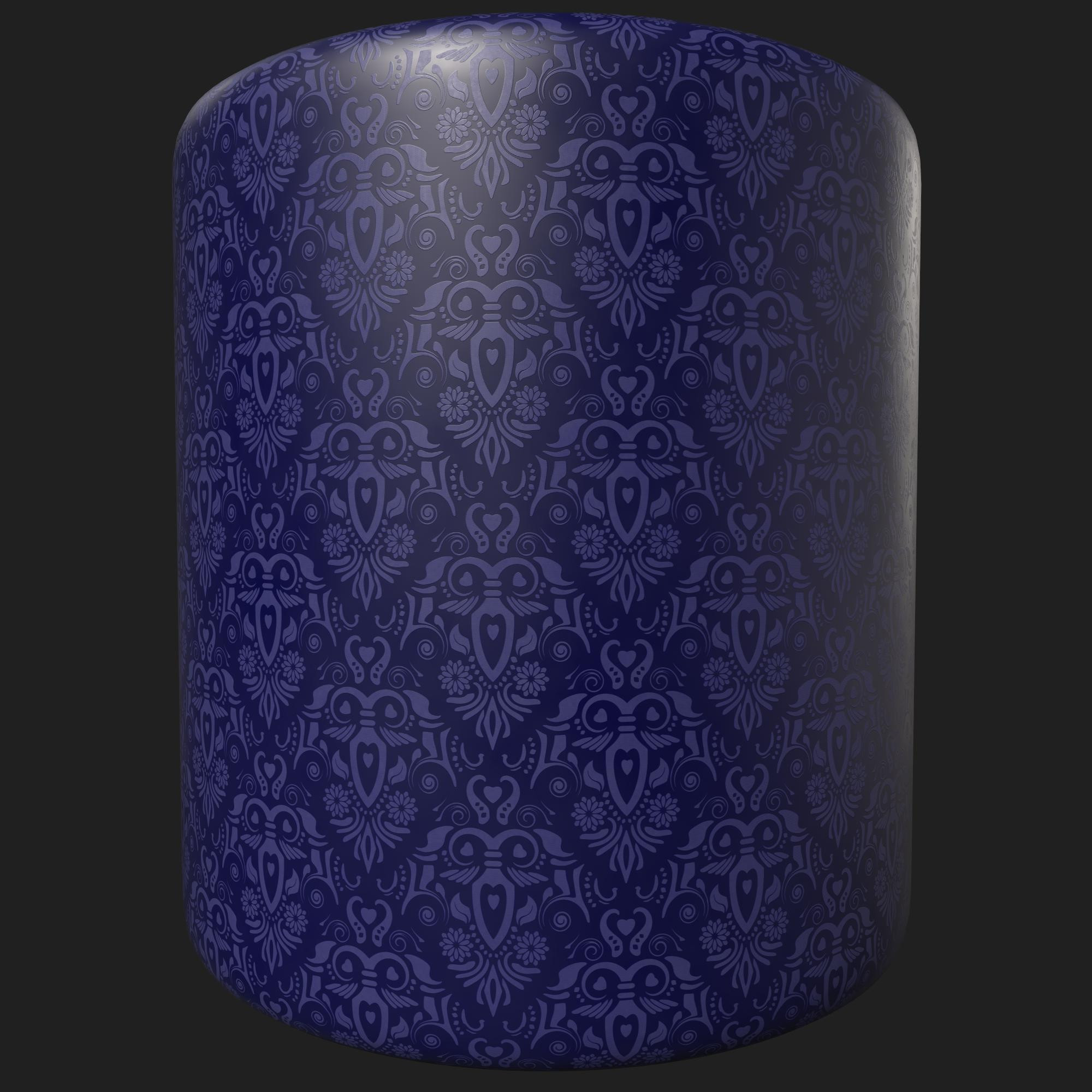 The wallpaper pattern, created and rendered in Substance Designer