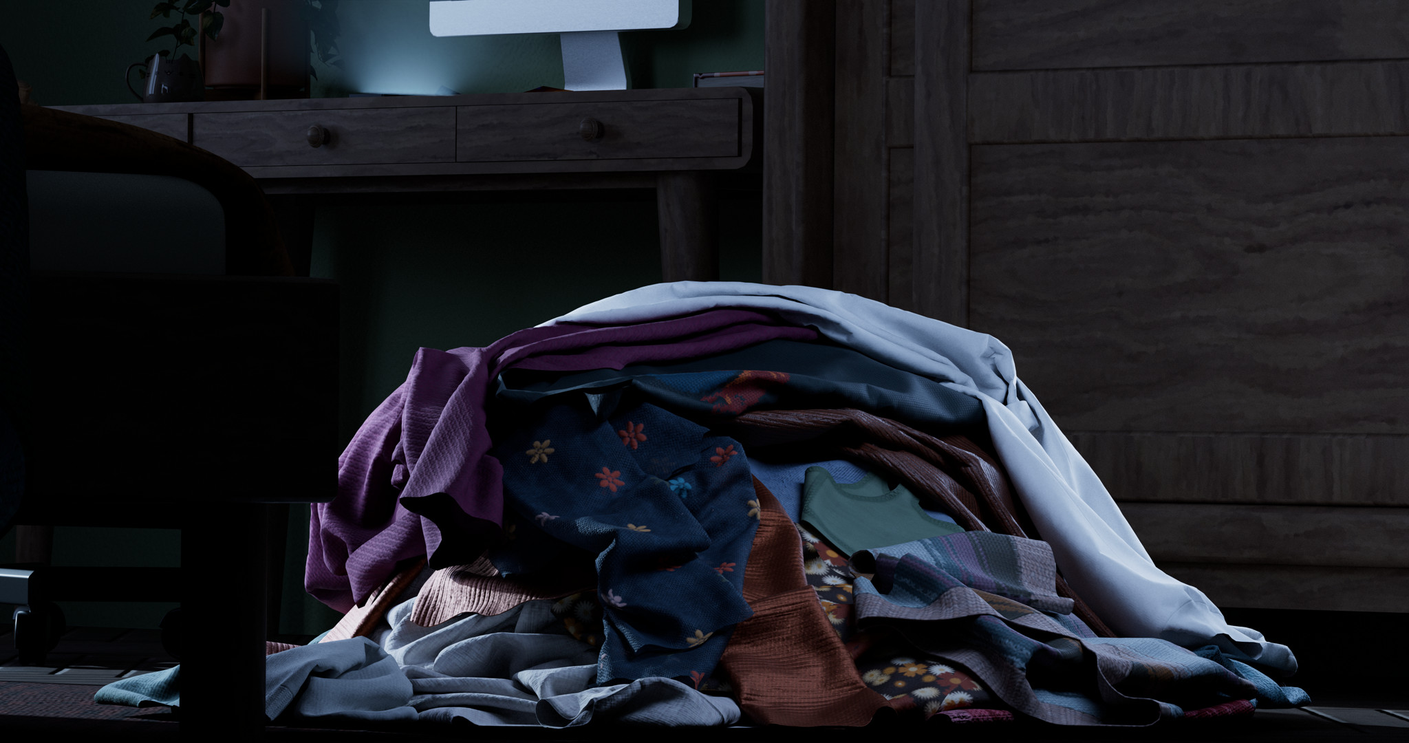 Clothing pile hero asset
