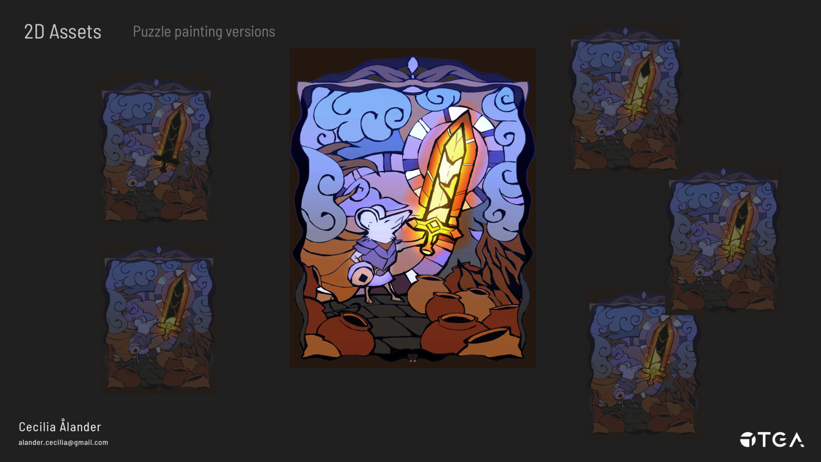 2D painting for in-game puzzle in game project #4