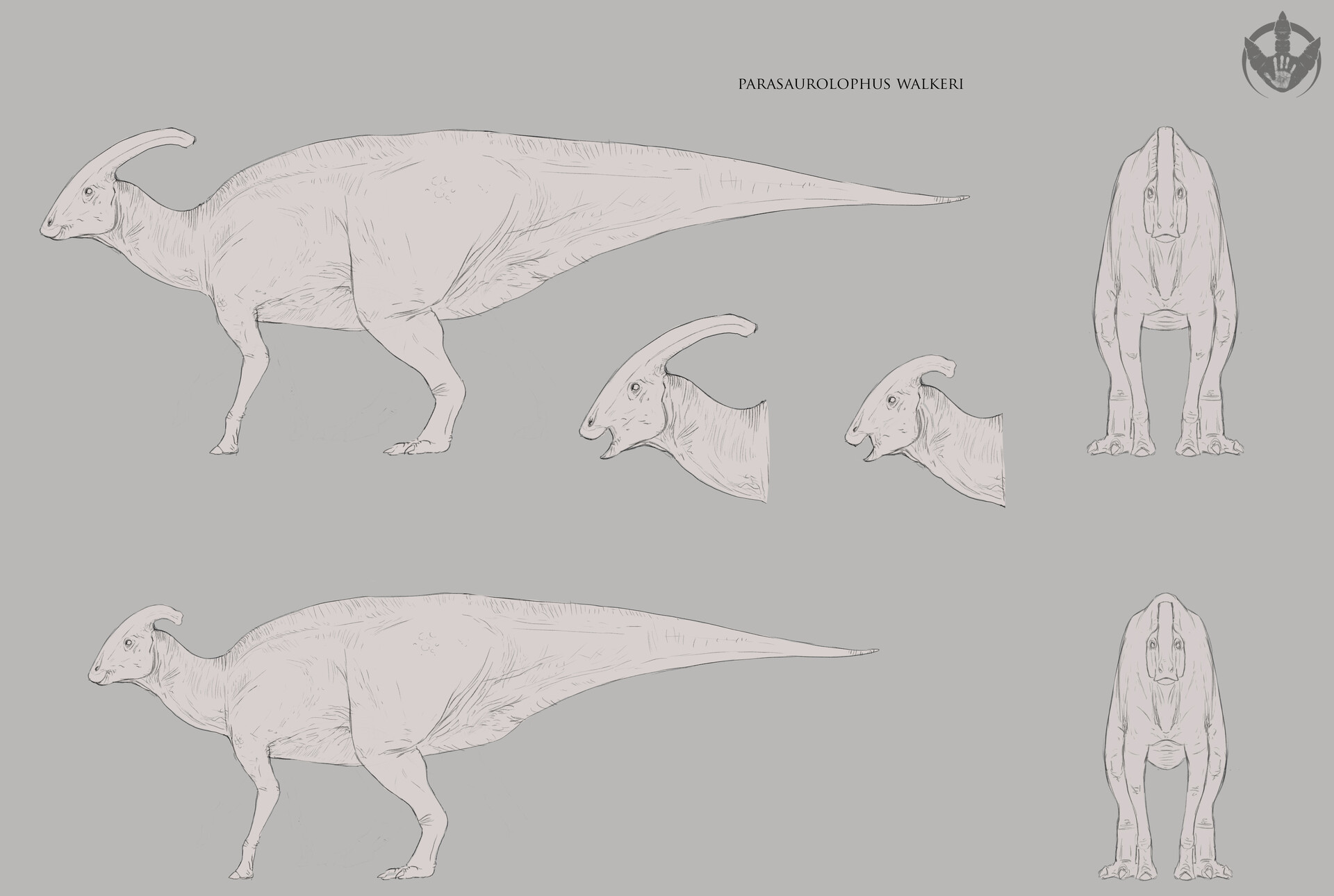 Joshua Dunlop - Parasaurolophus sketch