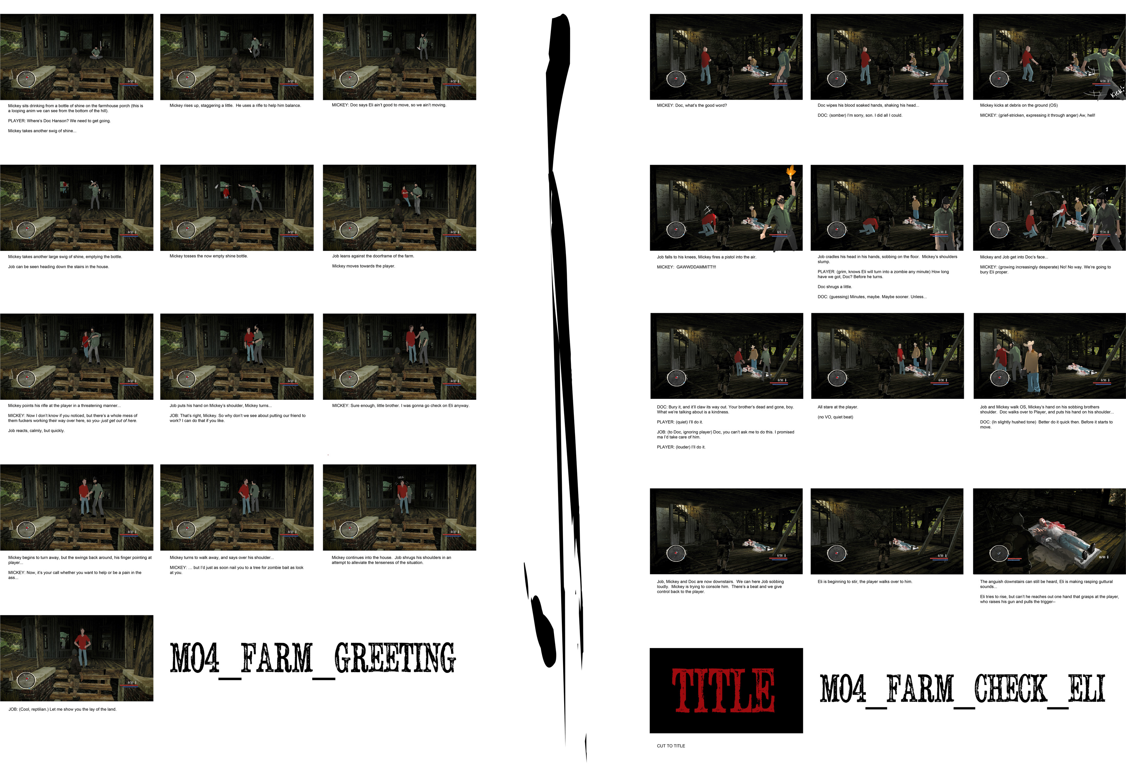 State of Decay In Game Cutscene story boards. Nice to have the backgrounds already done. :D