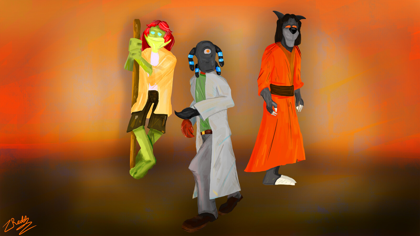 From Left to Right: Lu'Buko, Dr. Cyboclaw, Bax Wolferton