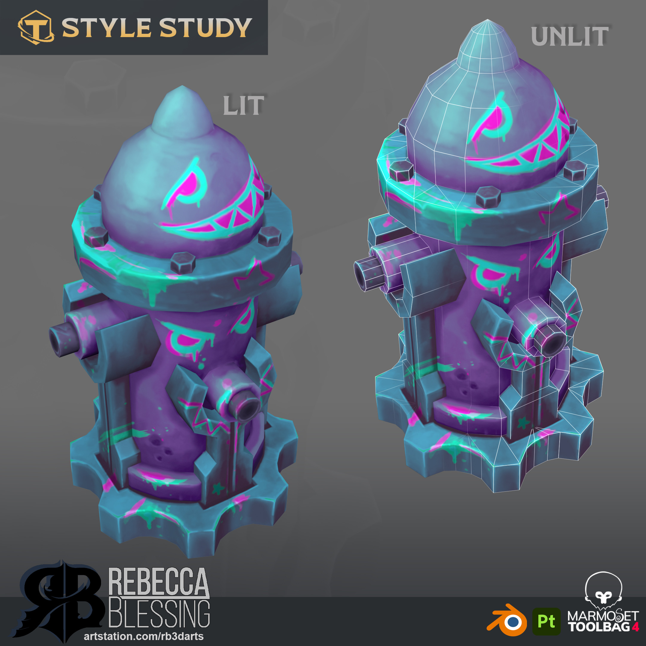 Style Study - League of Legends - TFT - Piltover Hydrant Jinxed
(Because she would definitely do this to a poor fire hydrant) 