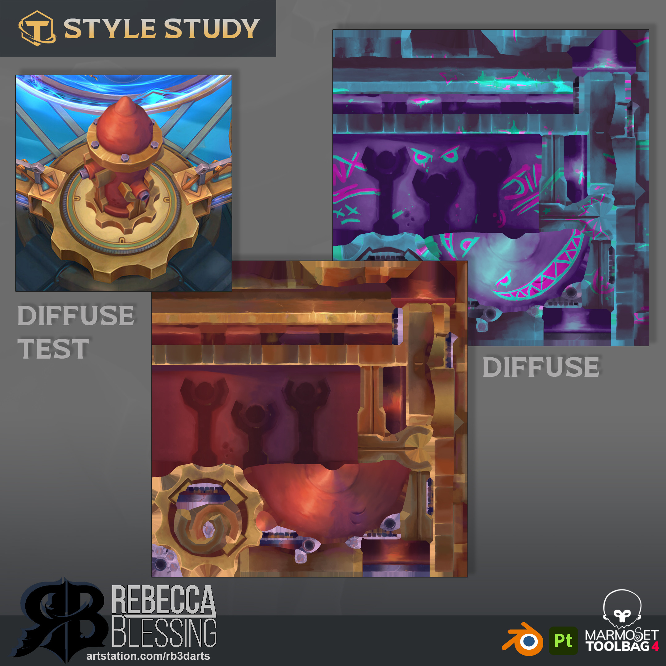 Style Study - League of Legends - TFT - Piltover Hydrant - Textures