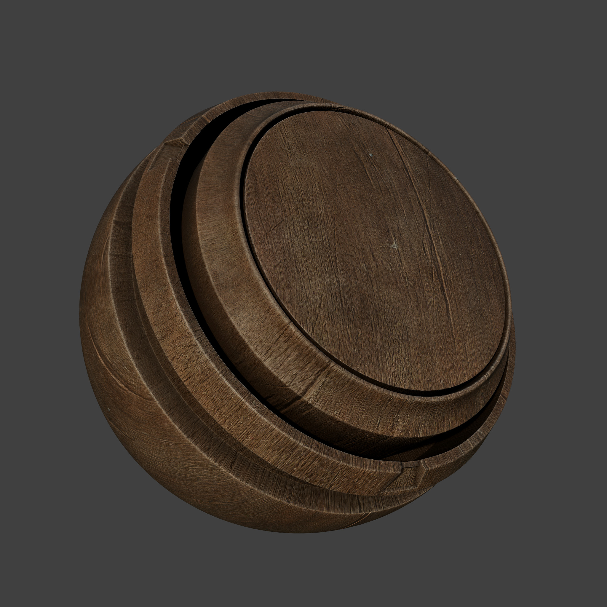 Wood smart material, based off susbtance designer graph for larger wood veins and a processed image of an old bathroom door.
