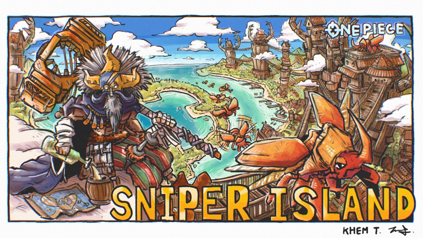 Sniper island : Onepiece fanart