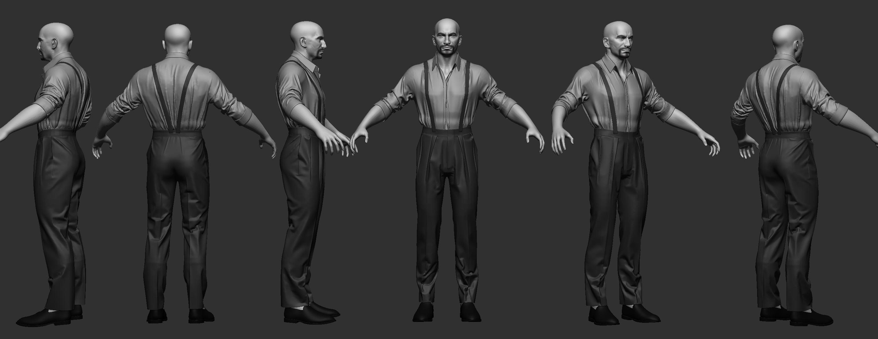Marvelous - pleated trousers ( the shirt &amp; anatomy are WIP)