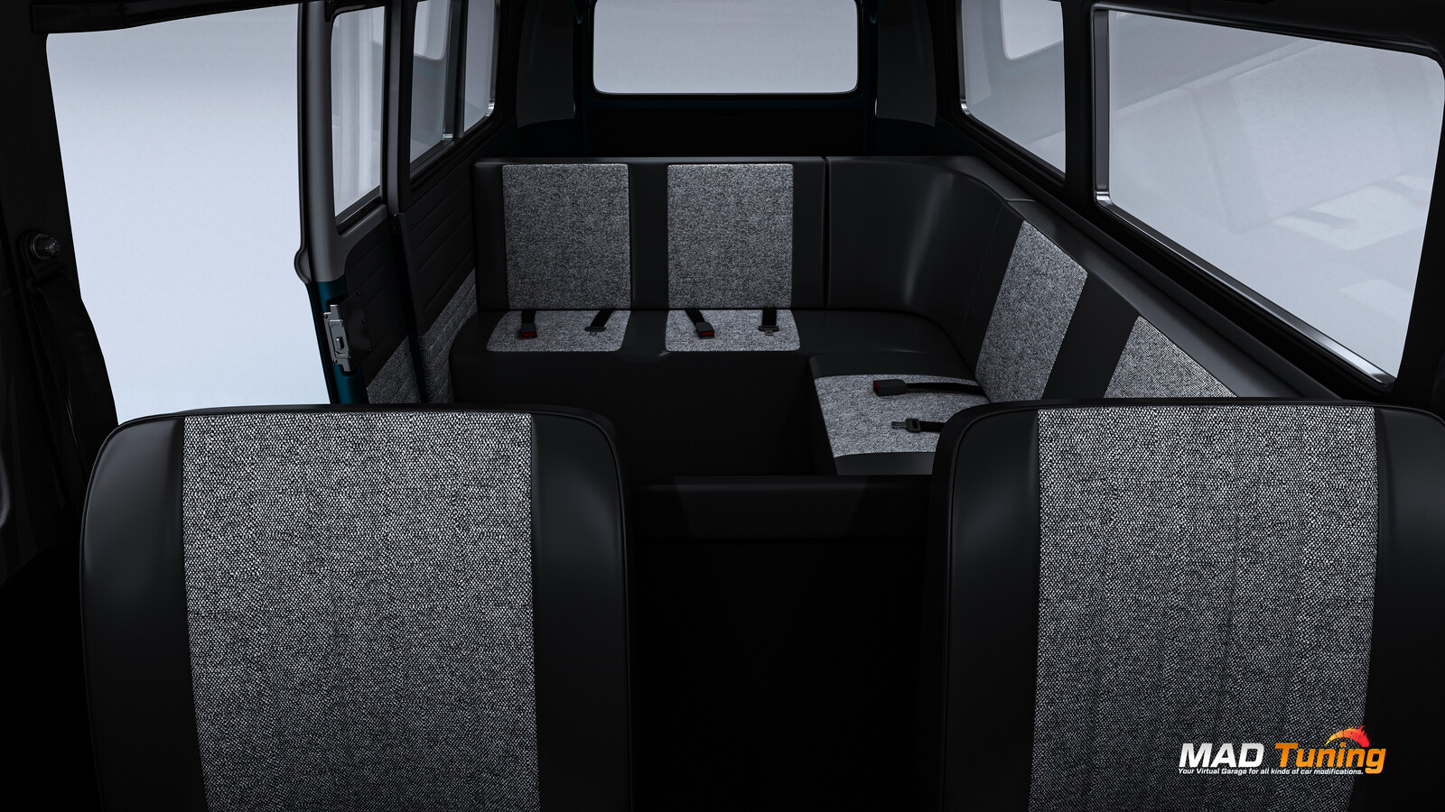 interior view from the front seats