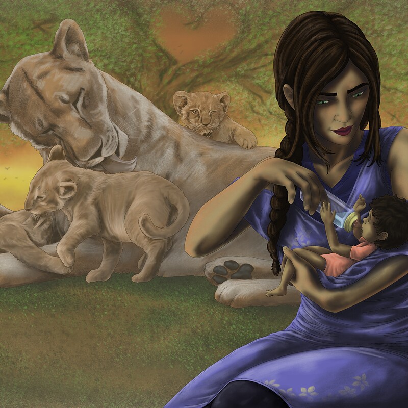 'Lioness Mothers' - Private Commission