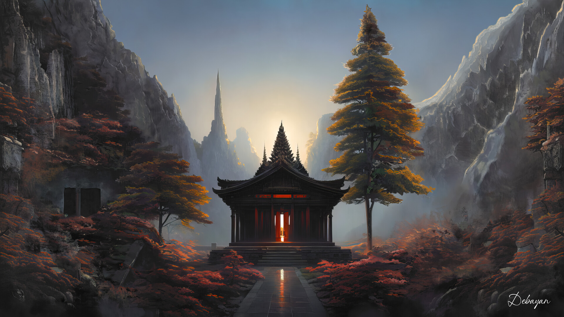 ArtStation - Mystic Mountain Monastery