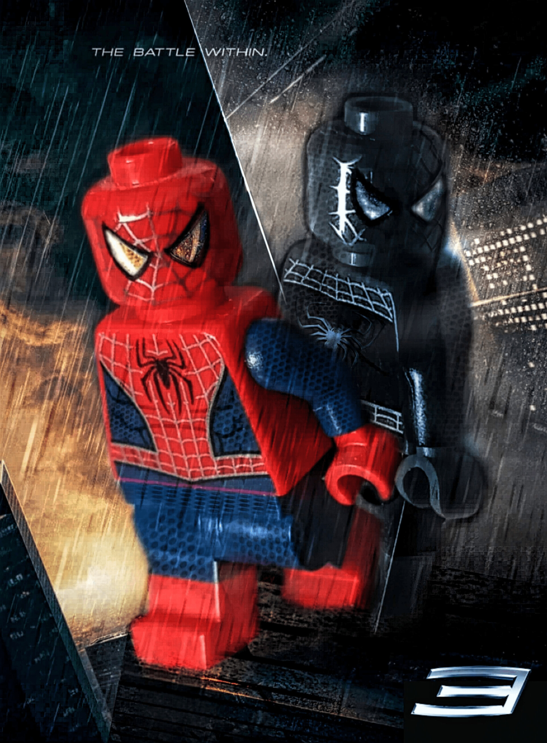 ArtStation Spider Man 3 The Battle Within Poster Recreated in LEGO