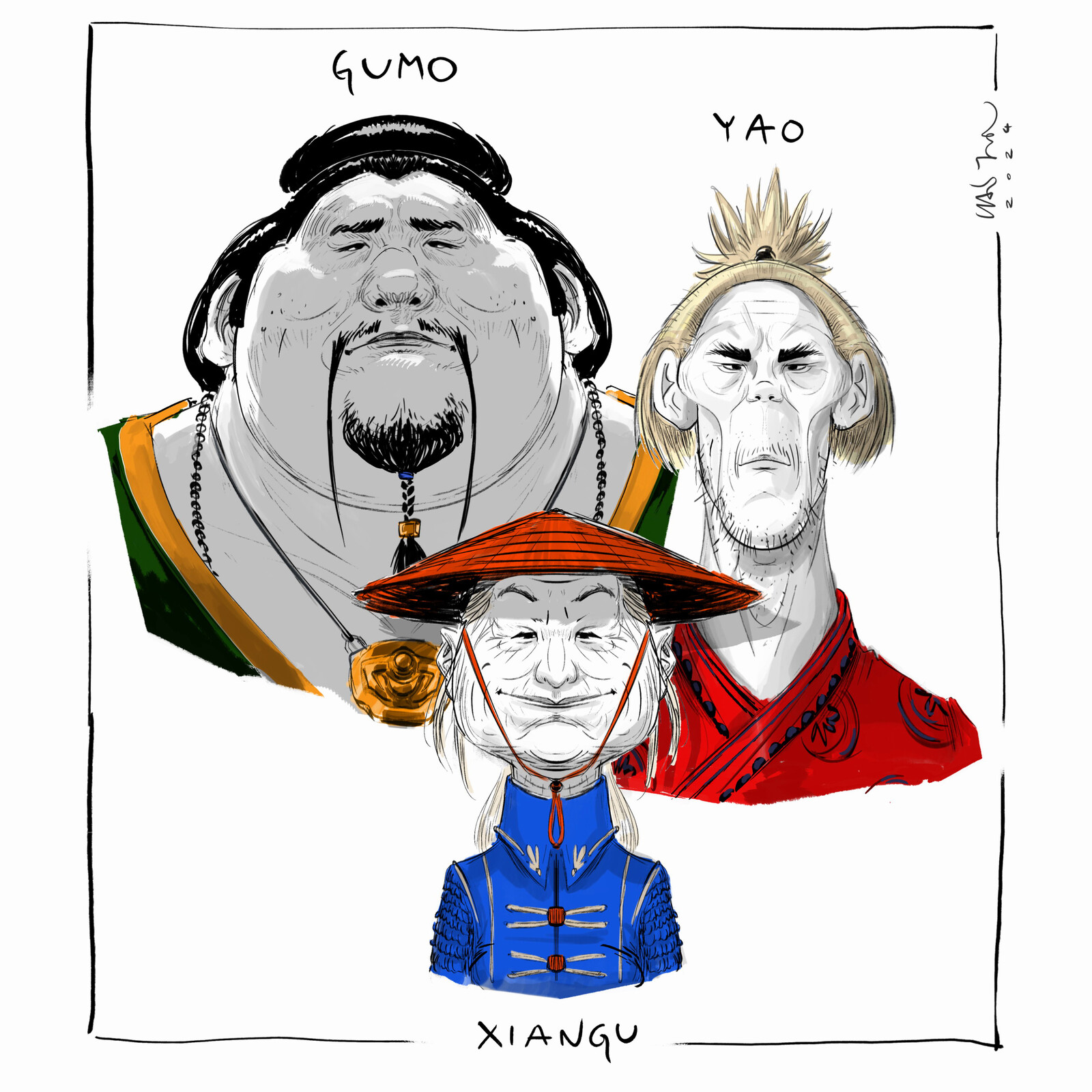 character design practice - portraits