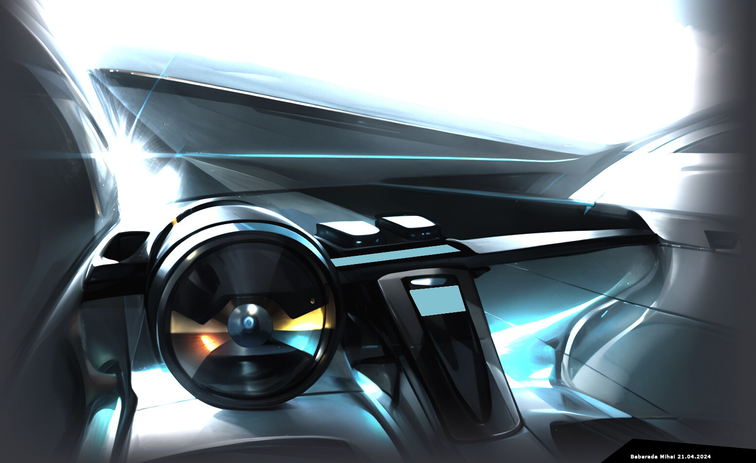 Interior dashboard center console