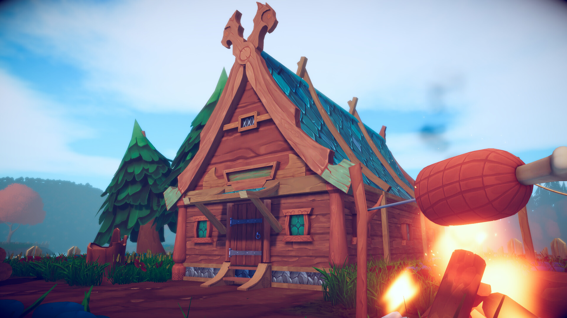 Stylized viking house